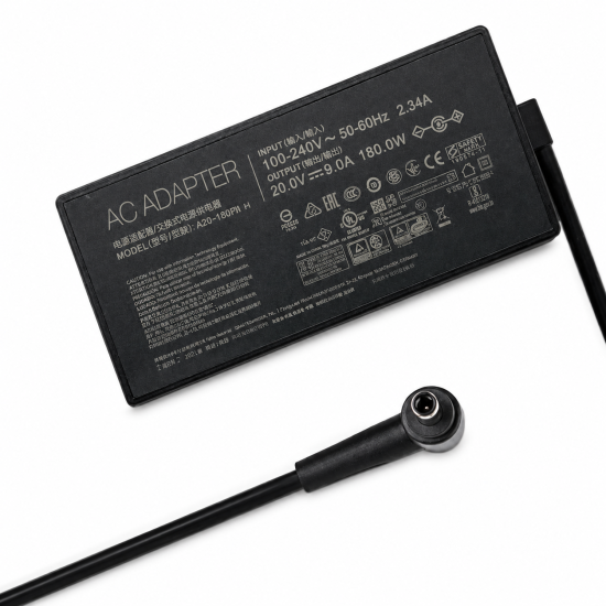 Asus 180W Power Adapter Tuff Original RENEWED|REFURBISHED|USED|OLD 20V 9A 6.0mm x 3.7mm Pin 180 Watt Laptop Charger