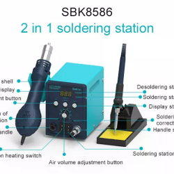 Bakon SBK8586 Intelligent Hot Air 2 in 1 Rework Soldering Station Digital SMD Machine Bakon SBK8586 Intelligent Hot Air 2 in 1 Rework Soldering Station Digital SMD Machine