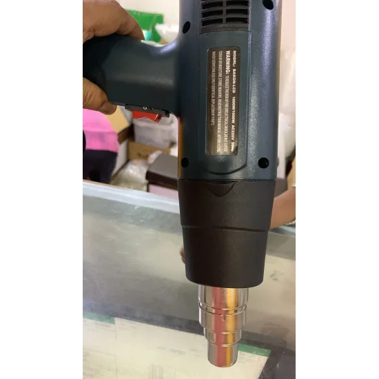 Bakon Hot Air Plastic Welding Gun Adjustable Temp Digital Display Industrial Electric Hot Air Heating Gun