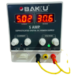 Bakku 3005D Digital 5AMP 30 Volt Transformer Based Heavy Duty Digital DC Power supply