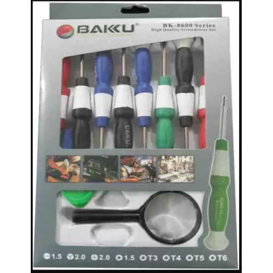 Bakku BK-8600 Series Tools High Quality Stainless Steel Precision Pro Repairing Bit Screwdriver Set