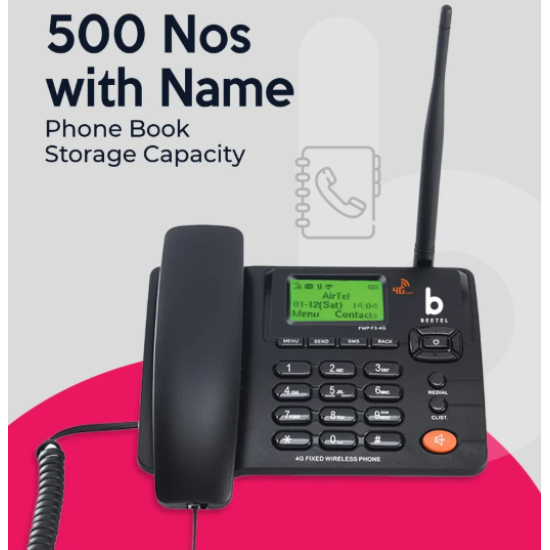 Beetel F3 4G with Hotspot Wireless Fixed Landline Phone