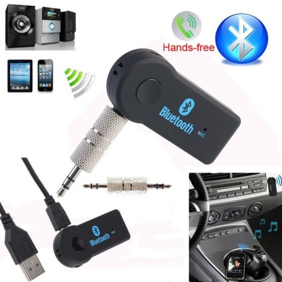 Aux Adapter Bluetooth Receiver Car Bluetooth AUX Audio Stereo Music Any Speaker to Bluetooth Converter