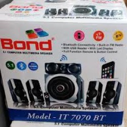 Bond IT7070BT 5.1 Multimedia with FM, USB & PROMAX Remote Control Woofer Speaker