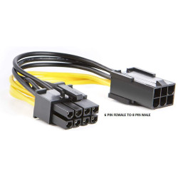 6pin Female to 8pin Male 20cm GPU Video Card PCIE PCI-E 6pin 8pin PCI Express Power Converter Cable