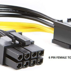 6pin Female to 8pin Male 20cm GPU Video Card PCIE PCI-E 6pin 8pin PCI Express Power Converter Cable