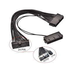 ATX Extension Cable 24 Pin Male To Female Dual 2 Internal PC PSU Power ATX Extension Cable 24 Pin Male To Female Dual 2 Internal PC PSU Power