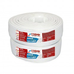 Cosmik Coaxial 3+1 Co-Axial 65m to 70m White CCTV Cable