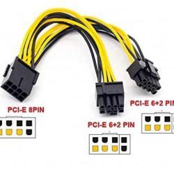 PCIE 8 Pin Y-Splitter Adapter Female to 2X 8 Pin/PCIe 8 Pin-2x(6+2pin) PCI Express Male Graphic Video Card GPU Power Cable