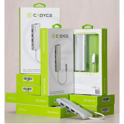 Cadyce USB-C Hub CA-CU3HVG with Ethernet 4K HDMI VGA Port and PD Charging Hub