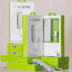 Cadyce USB-C Hub CA-CU3HVG with Ethernet 4K HDMI VGA Port and PD Charging Hub Cadyce USB-C Hub CA-CU3HVG with Ethernet 4K HDMI VGA Port and PD Charging Hub