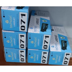 Techvon Canon 071 Compatible with Chip Black Printer Toner Cartridge