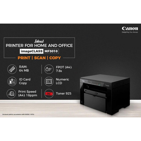 Canon ImageCLASS MF3010 Multifunction Laser Printer
