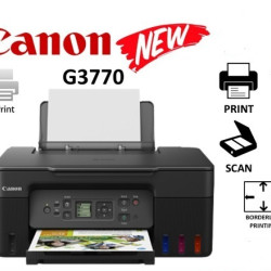 Canon Pixma G3770 Black All-in-One with LCD Display Wi-Fi Color Ink Tank Printer