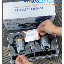 Worldtech BI-LED 3-inch 20X 150W Triple Laser 6000K Beam Fog Lamp LED Car Projector Lamp