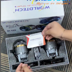 Worldtech BI-LED 3-inch 20X 150W Triple Laser 6000K Beam Fog Lamp LED Car Projector Lamp