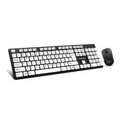 Circle Rover A7 Wireless Silent Pro Black/White Combo Keyboard Mouse