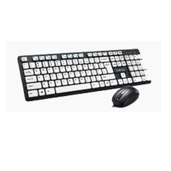 Circle C43 Slim Multimedia Black/White Wired Combo USB Keyboard Mouse