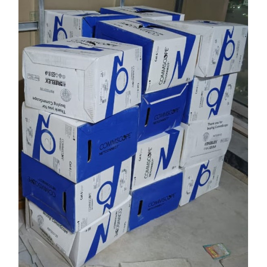 Commscope Cat 6 Networking AMP NetConnect Cable Original 305 Meter Box UTP Outdoor LAN Cable Commscope Cat 6 Networking AMP NetConnect Cable Original 305 Meter Box UTP Outdoor LAN Cable
