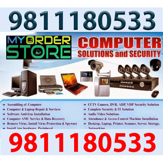 Computer Shop Laptop Repair Parts Window Software Installation Online Solution Home Service Center near Okhla Noida