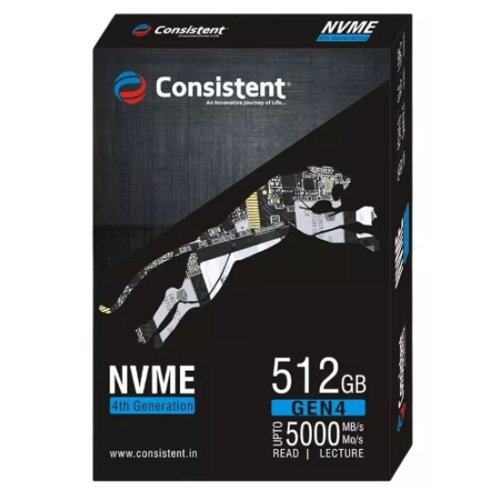 Consistent NVMe 512GB Gen 4 NVMe Gaming Storage, Internal Solid State SSD Drive Consistent NVMe 512GB Gen 4 NVMe Gaming Storage, Internal Solid State SSD Drive