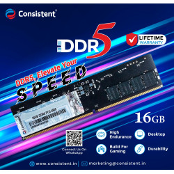 Consistent 16GB DDR5 PC5 4800MHz Memory Module Desktop Ram Consistent 16GB DDR5 PC5 4800MHz Memory Module Desktop Ram