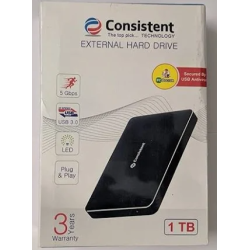 Consistent 1TB External Metal CT001SX Hard Disk Drive Consistent 1TB External Metal CT001SX Hard Disk Drive