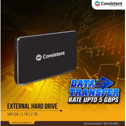 Consistent 500GB External Metal CT2500SX Hard Disk Drive Consistent 500GB External Metal CT2500SX Hard Disk Drive
