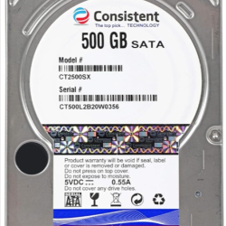 Consistent 500GB Laptop HDD Internal SATA Hard Disk Drive Consistent 500GB Laptop HDD Internal SATA Hard Disk Drive