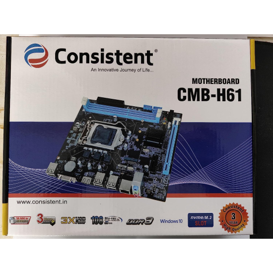 Consistent CMB-H61 NVME Intel Chipset 1155 Socket 2nd/3rd Gen Processor Desktop Computer Motherboard