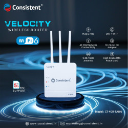 Consistent 5G Sim Supported  Wi-Fi Router CT-4GR-TAW6 CPE| Latest WiFi 6 | Plug and Play | Support, NVR, DVR, WiFi,Camera and All 4G/5G sim Internet WiFi Router Consistent 5G Sim Supported  Wi-Fi Router CT-4GR-TAW6 CPE| Latest WiFi 6 | Plug and Play | Support, NVR, DVR, WiFi,Camera and All 4G/5G sim Internet WiFi Router
