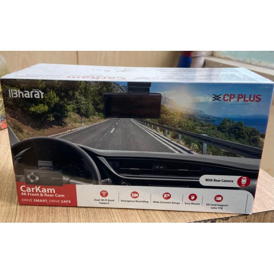 CP PLUS CP-F83B CarKam True 4K 2160P UHD Dual Channel GPS Night Vision Car Dash Cam