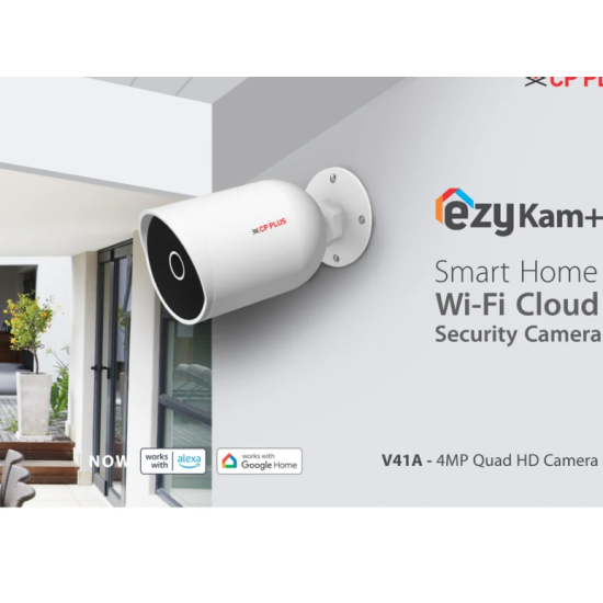 CP Plus Cp-V41A 2k WiFi 4mp Quad HD Outdoor with Motion Detection Alerts Security Camera