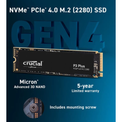 Crucial 500GB P3 3D NVMe NAND Internal PCIe M.2 SSD