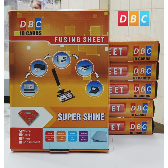 DBC Fusing PVC Plastic Super Shine HD Digital School ID Card Fusion Sheet