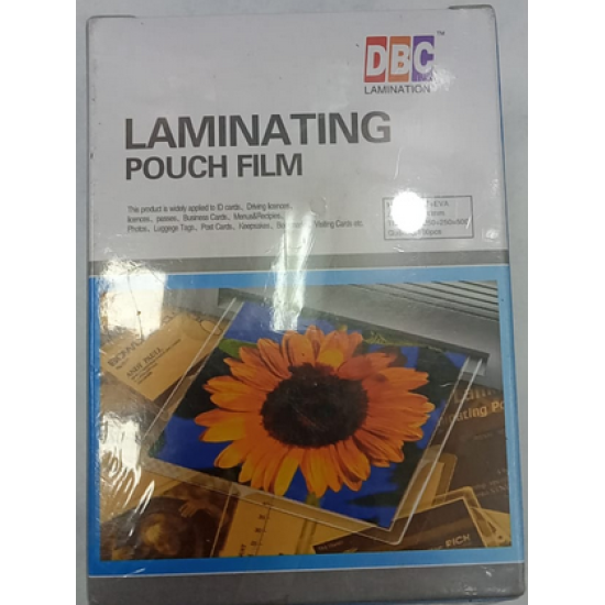 DBC A4 size 250 Micron High Gloss Film 100 PCs Pack Lamination Pouch