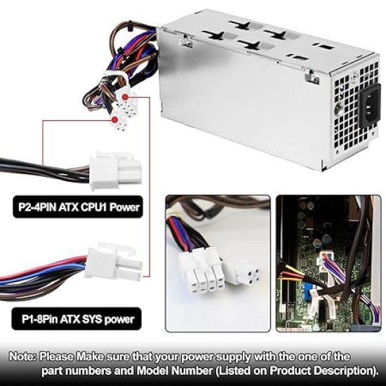 SMPS Dell AC180EBS-00 PCL007 H180EBS-00 D180EBS-00 L180EBS-00 NC77H T685J 0F3J97 01756V Ispniron 3910 Vostro 3690 3710 OptiPlex 3900 3901 3990 3991 MT 8+4 Pin 180W Power Supply