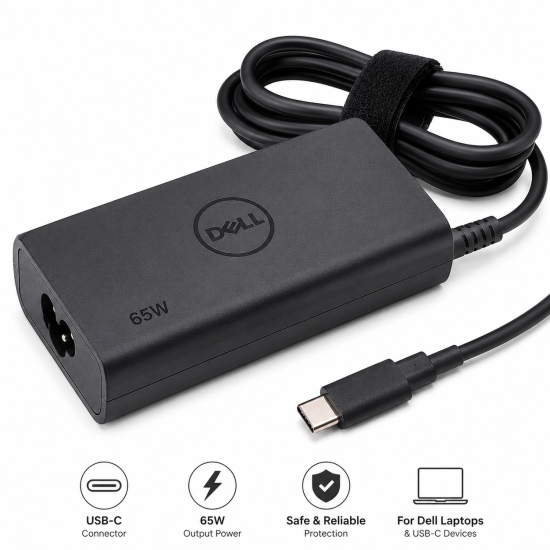 Dell Original 65W USB-C Type-C Laptop Charger Power Adapter Dell Original 65W USB-C Type-C Laptop Charger Power Adapter