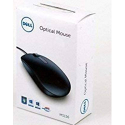 Dell MS116 USB Wire Black Optical Mouse