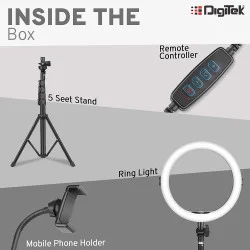 DIGITEK DRL 12C Professional LED Ring Light with Tripod Stand