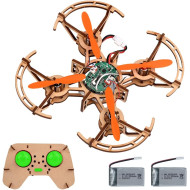 gkfescc XYQ-2 Kit for Kids or Beginner RC Diy Wooden Drone
