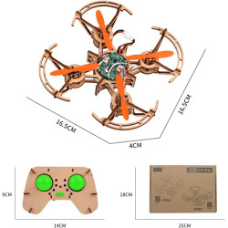 gkfescc XYQ-2 Kit for Kids or Beginner RC Diy Wooden Drone gkfescc XYQ-2 Kit for Kids or Beginner RC Diy Wooden Drone