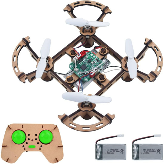 gkfescc XYQ-1 Kit for Kids or Beginner RC Diy Wooden Drone