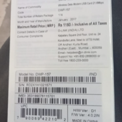 D-Link DWP-157 3G Dongle Data Card Universal Internet Modem D-Link DWP-157 3G Dongle Data Card Universal Internet Modem
