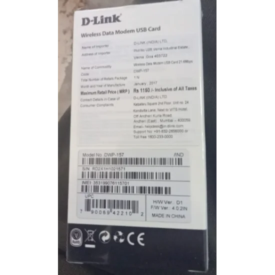 dLink 3G Dongle Dlink Dwp157 3g Dlink Dongle Modem Price