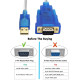DTECH USB to DB-9 Serial Port RS-232 Adapter 9-Pin Male Converter Cable