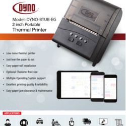DYNO DYNO-BTUB Mobile Portable 58 mm 2 Inch Bluetooth Thermal Printer DYNO DYNO-BTUB Mobile Portable 58 mm 2 Inch Bluetooth Thermal Printer