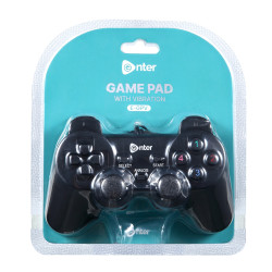EnterGo E-GPV Game Pad with Vibration plug and play USB GamePad