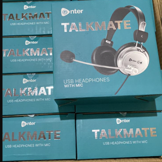 Enter Talkmate Wired Laptop/ Computers with Mic USB Headphone