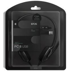 EPOS Sennheiser PC 8 Over-Ear USB wit Mic Wired VOIP Headphones